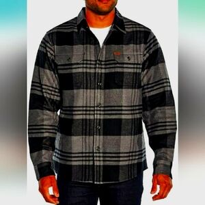 🛍ORVIS L/G Big Bear Heavy Double brushed flannel button down shirt
